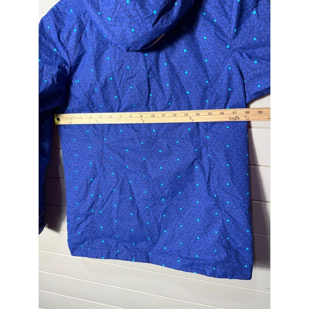 Columbia Interchange Hooded Windbreaker Jacket Purple Teal  Outgrown Youth Large